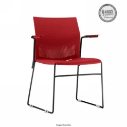 Cadeira Connect Vermelha com bracos 247x247 - Cadeira Fixa Connect com Braços