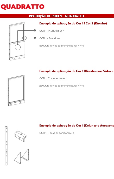Cores das Divisorias aplicacao - Divisória de ambiente linha Quadratto 70 mm madeira com espaço para colocar vidros, Com básculas