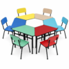 Conjunto Escolar com Mesa e Cadeira Niteroflex NTX-03 para Crianças de 1,19 a 1,42 m de altura CONJUNTO TRAPEIZODAL INFANTIL NITEROFLEX OK OK 100x100 - Conjunto Escolar com Mesa e Cadeira Niteroflex NTX-03 para Crianças de 1,19 a 1,42 m de altura