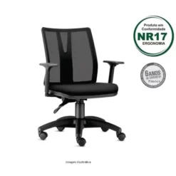 Cadeira Addit giratoria preta 247x247 - Cadeira Addit Diretor Giratória Ergonômica