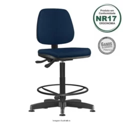 Cadeira Caixa JOB ergonimica sem bracos em crepe 1 247x247 - Cadeira Caixa Job com braços Executiva Ergonômica Certificada