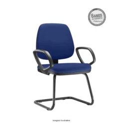 Cadeira Fixa Job Executiva Com Bracos Azul 1 247x247 - Cadeira Job Executiva fixa com braços