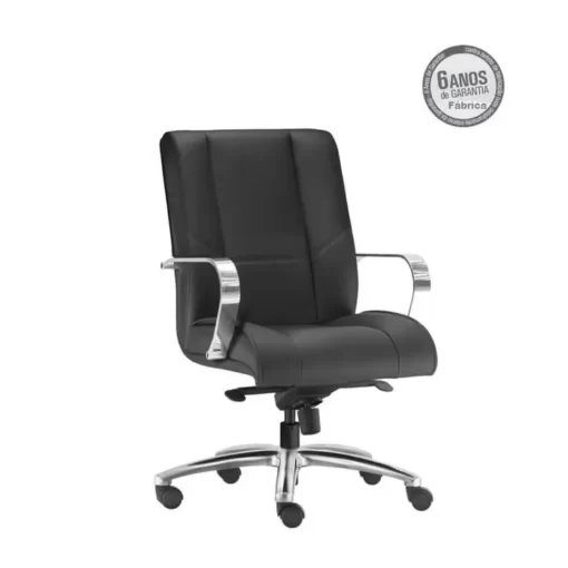 Cadeira New Onix diretor cromada 510x510 - Cadeira Diretor Giratória New Onix estrela em Alumínio