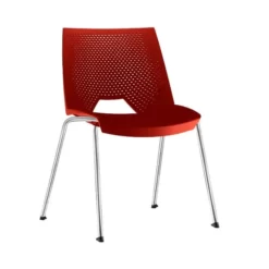 Cadeira Strike fixa vermelha cromada 247x247 - Cadeira Strike Fixa