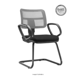 Alternative view of Cadeira Zip Executiva Fixa Tela com Braços