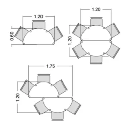 Alternative view of Mesa Meia Lua Niteroflex