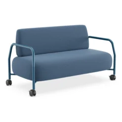 Sofá 2 Lugares Boldy - Com Braço e Rodízios