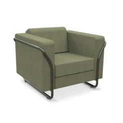 Sofá Espera 1 Lugar Linha Box - Estrutura Tubular Aço