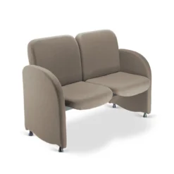 Sofá Espera 2 Lugares Linha Box - Ponteiras Copolímero